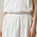 45R Supima Organic Batiste Cutwork Skirt