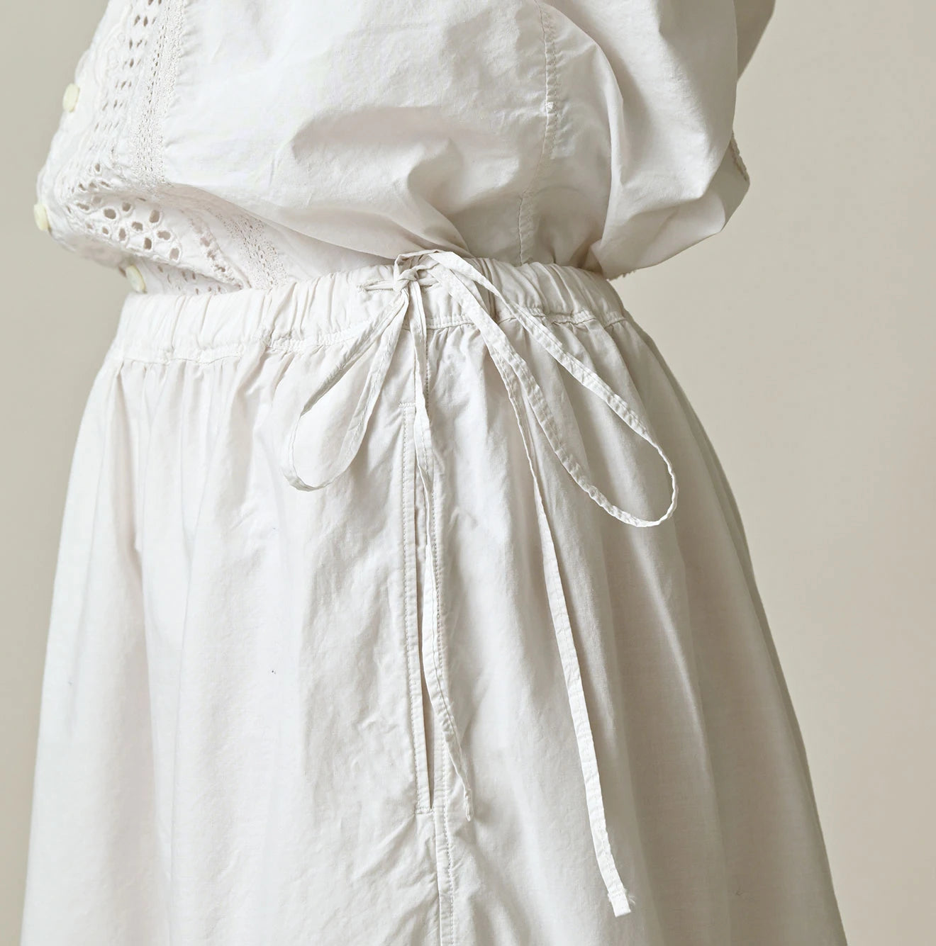 45R Supima Organic Batiste Cutwork Skirt - Image 8