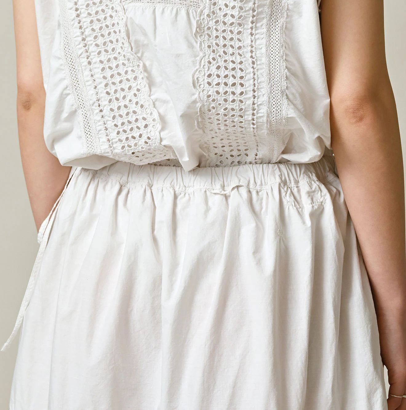 45R Supima Organic Batiste Cutwork Skirt - Image 12