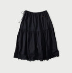 45R Indigo Supima Organic Batiste Cutwork Skirt