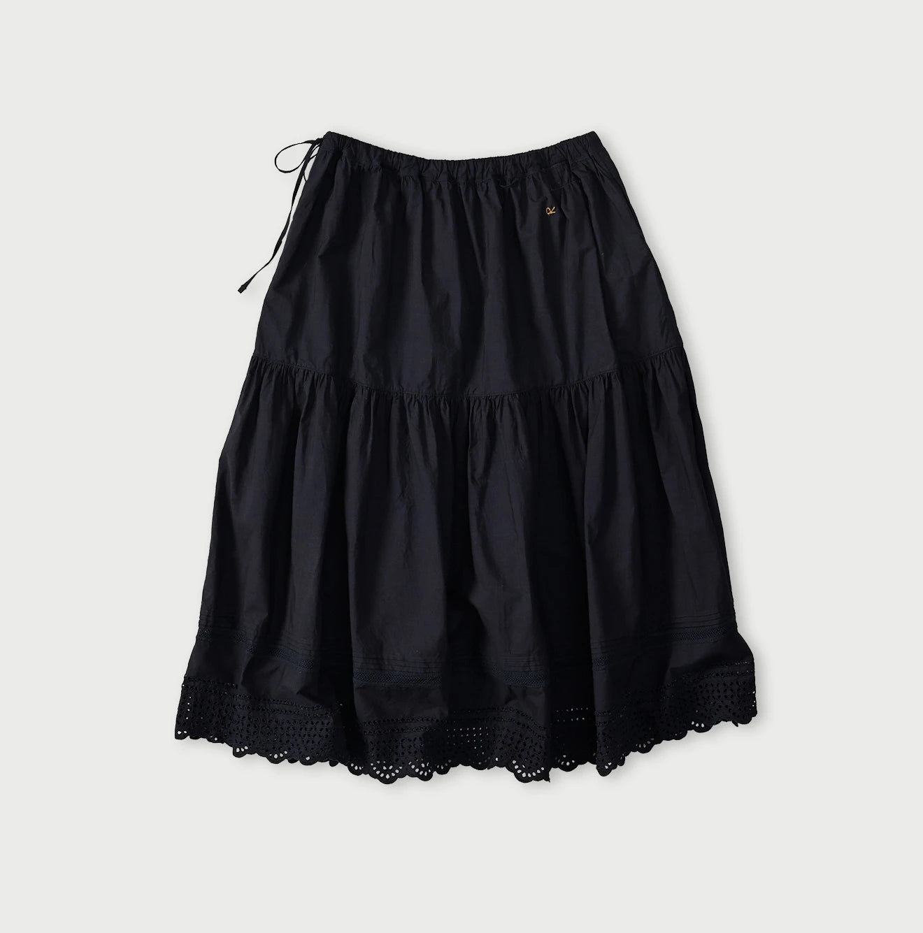 45R Indigo Supima Organic Batiste Cutwork Skirt - Image 10