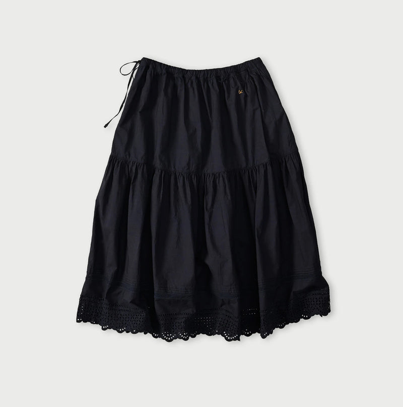 45R Indigo Supima Organic Batiste Cutwork Skirt - Image 10