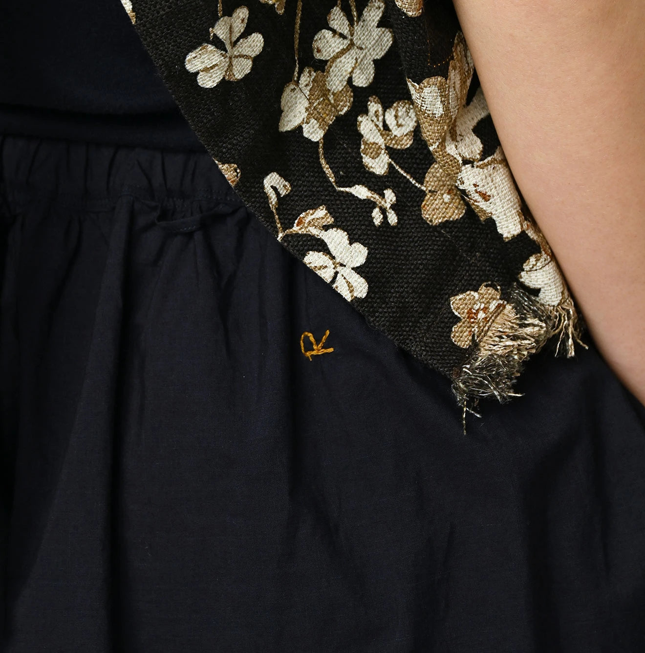 45R Indigo Supima Organic Batiste Cutwork Skirt - Image 9