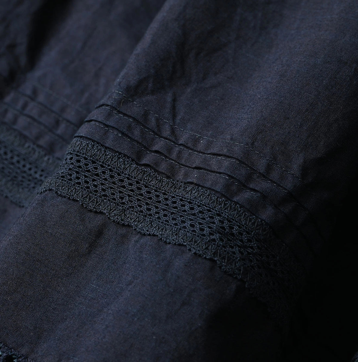45R Indigo Supima Organic Batiste Cutwork Skirt