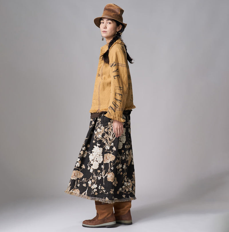 Cotton Linen Goza Apron Skirt - Image 3