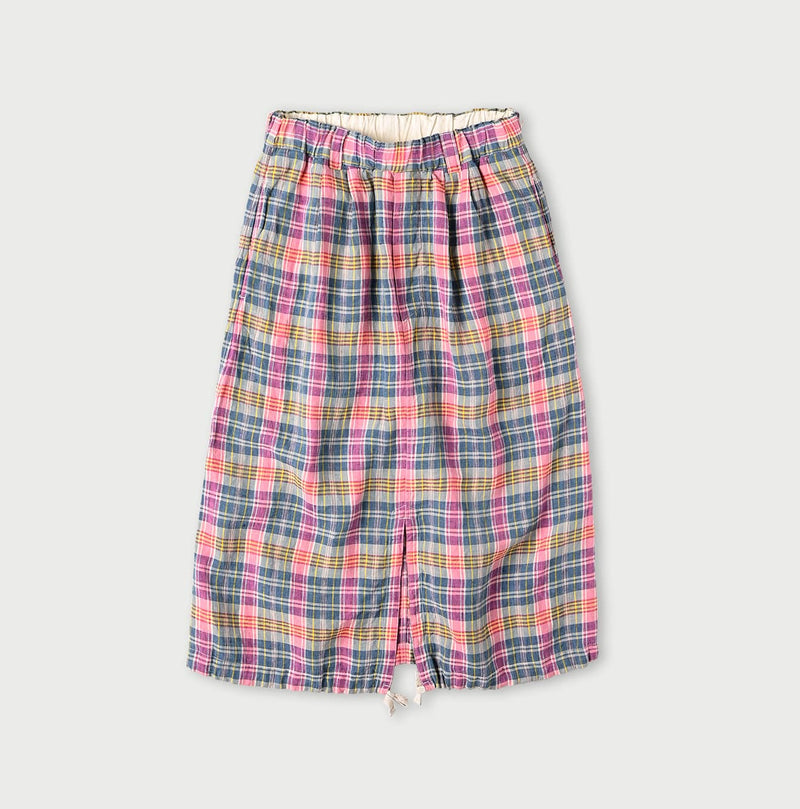 45R Linen Madras Easy Work Skirt - Image 1