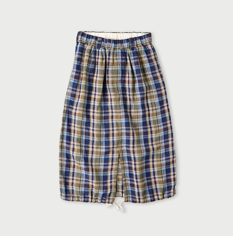 45R Linen Madras Easy Work Skirt - Image 2