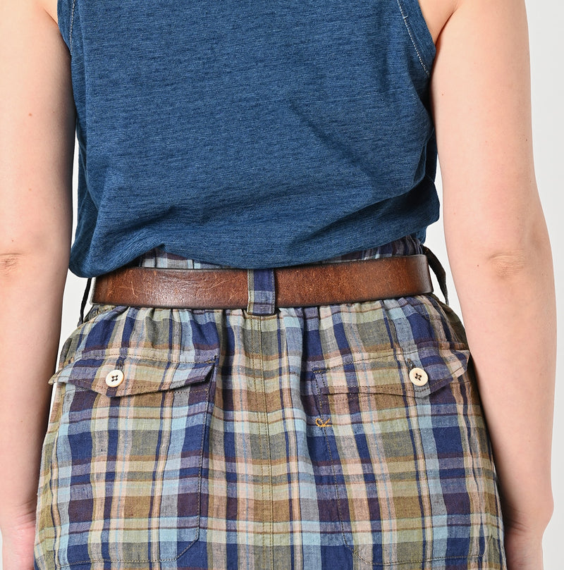 45R Linen Madras Easy Work Skirt - Image 11