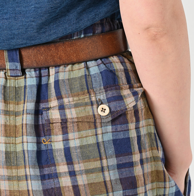 45R Linen Madras Easy Work Skirt - Image 12