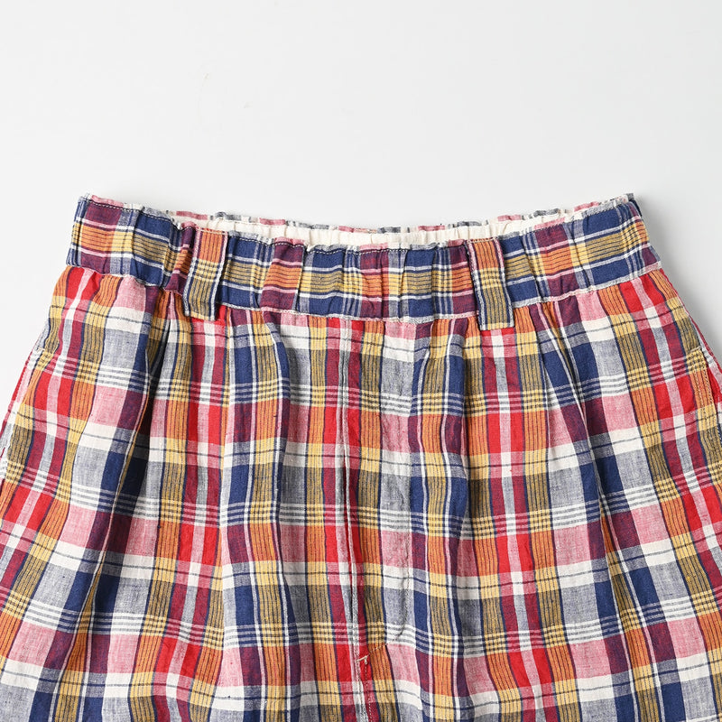 45R Linen Madras Easy Work Skirt - Image 13