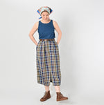 45R Linen Madras Easy Work Skirt