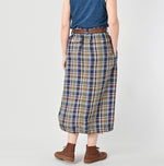 45R Linen Madras Easy Work Skirt
