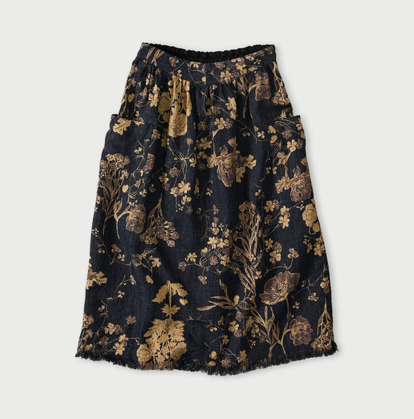 45R Indigo Gima Goza Duck Apron Skirt