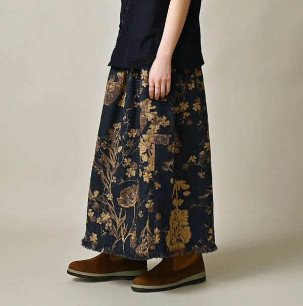 45R Indigo Gima Goza Duck Apron Skirt