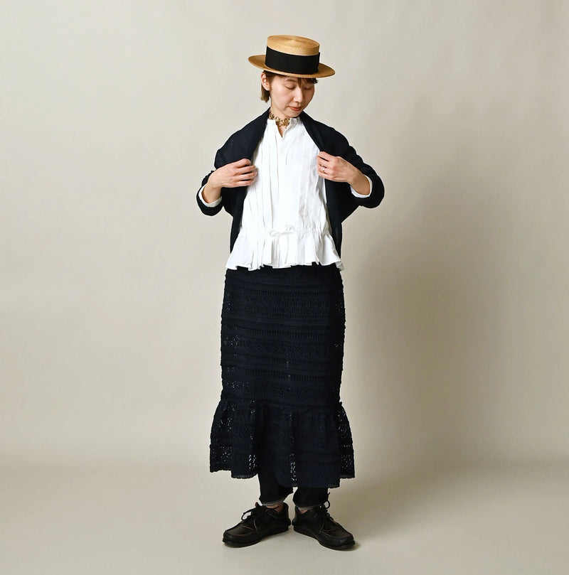 45R Indigo Gima Lace Skirt - Image 2