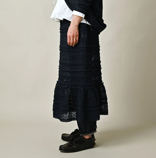 45R Indigo Gima Lace Skirt