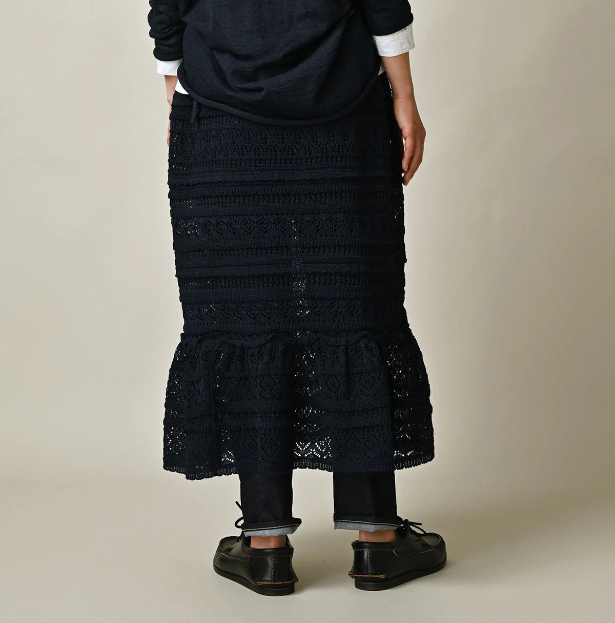 45R Indigo Gima Lace Skirt