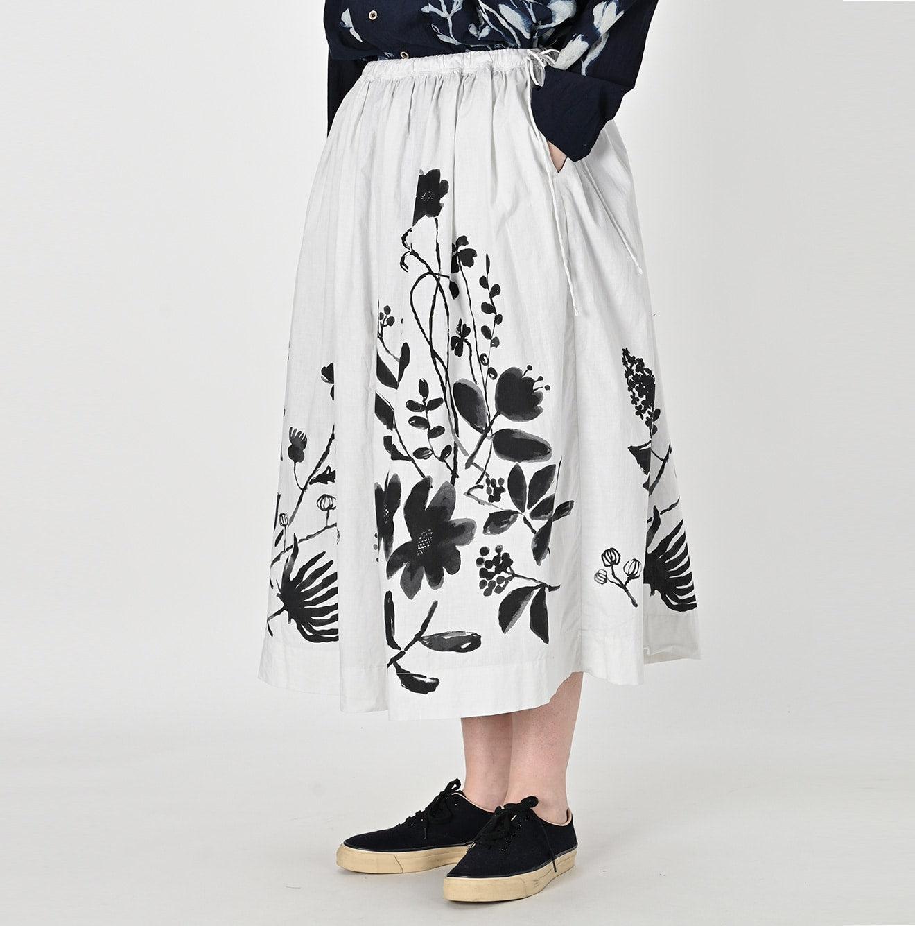 Sumie Flower Easy Gather Skirt 45R GLOBAL