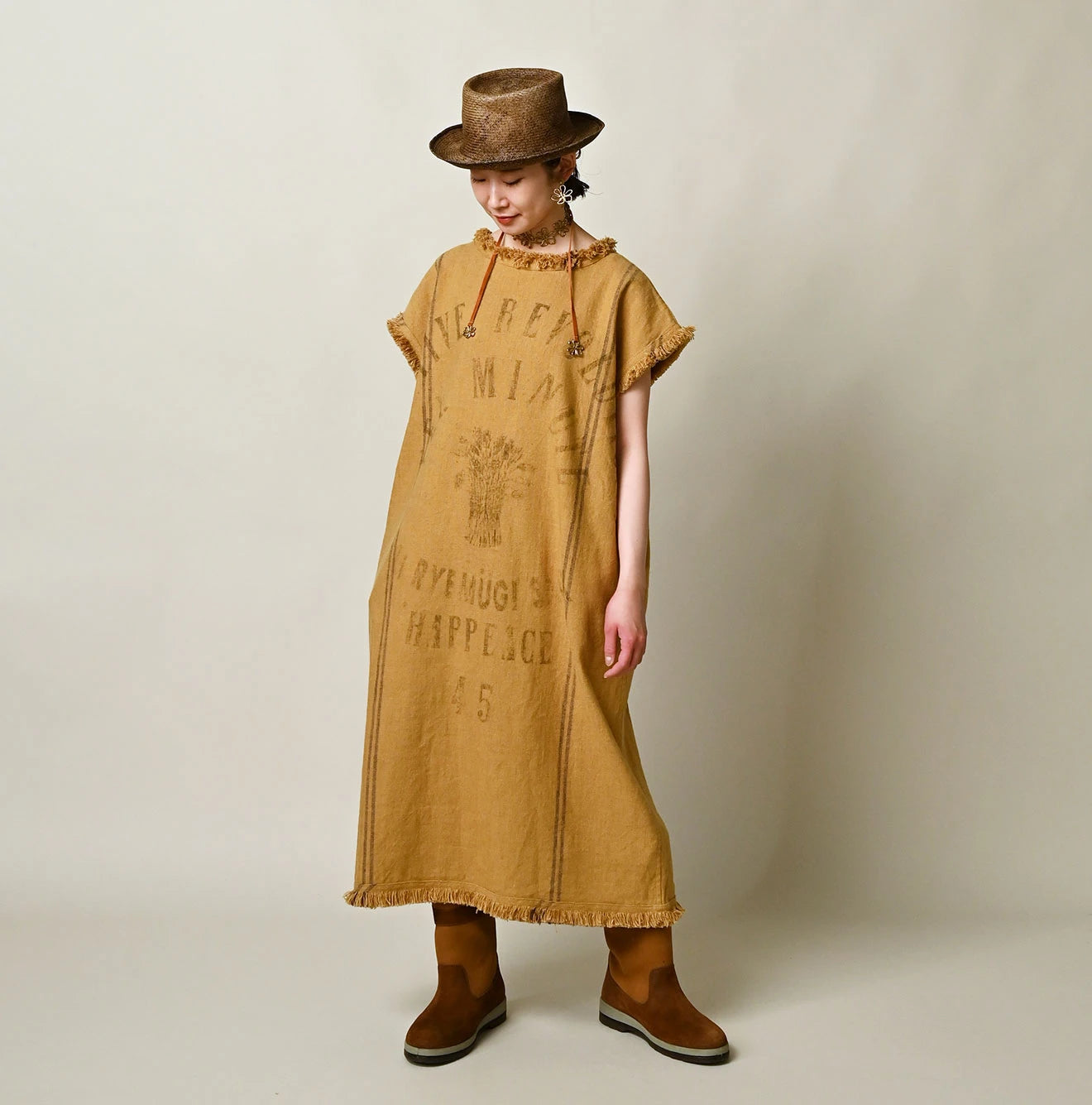 linen dress with fringe Fringe Maxi Dress/beige Boho Dress/long Summer Dress/natural Clothing