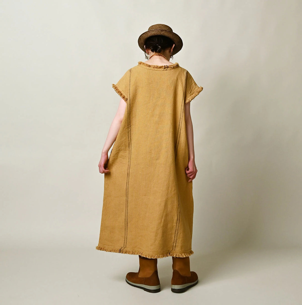 45R Linen Sack Fringe Dress