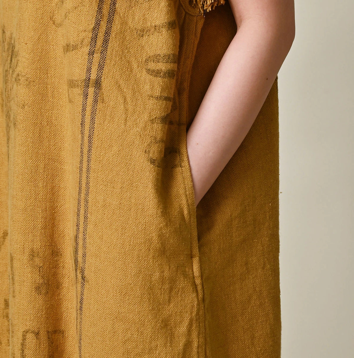 45R Linen Sack Fringe Dress