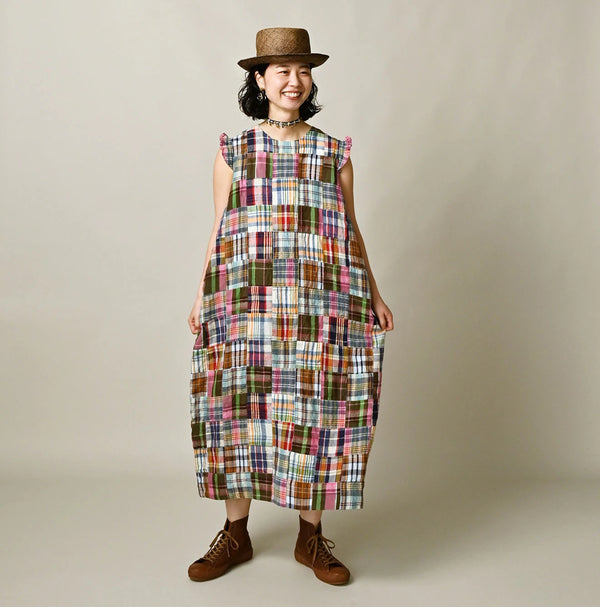 45R Linen Patchwork Dress