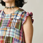 45R Linen Patchwork Dress