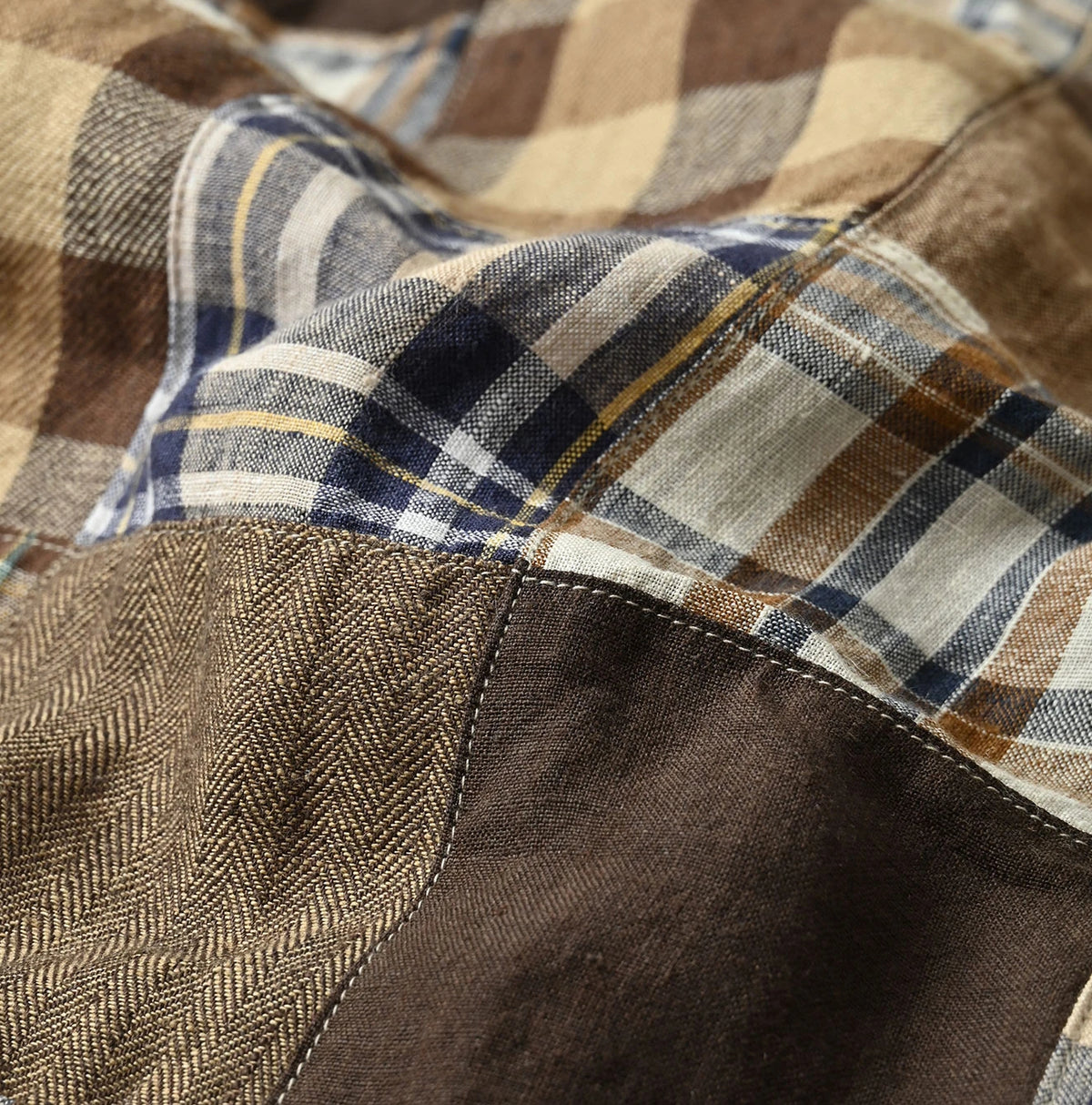 45R Linen Patchwork Dress