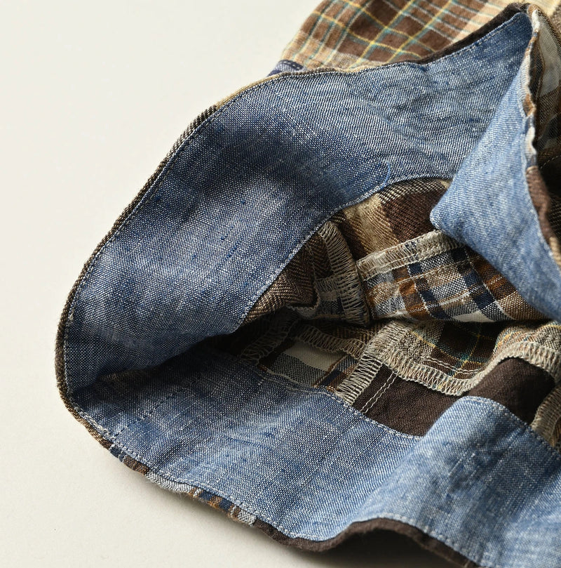 45R Linen Patchwork Dress - Image 14