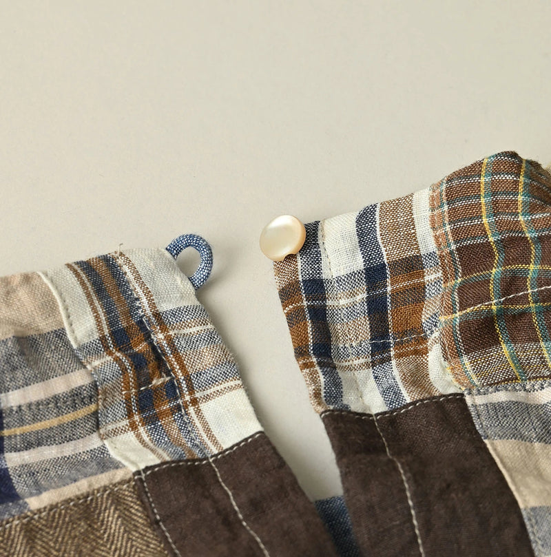 45R Linen Patchwork Dress - Image 15