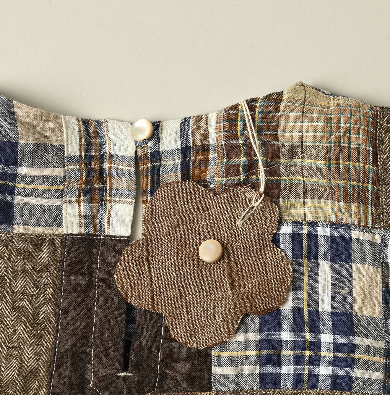 45R Linen Patchwork Dress