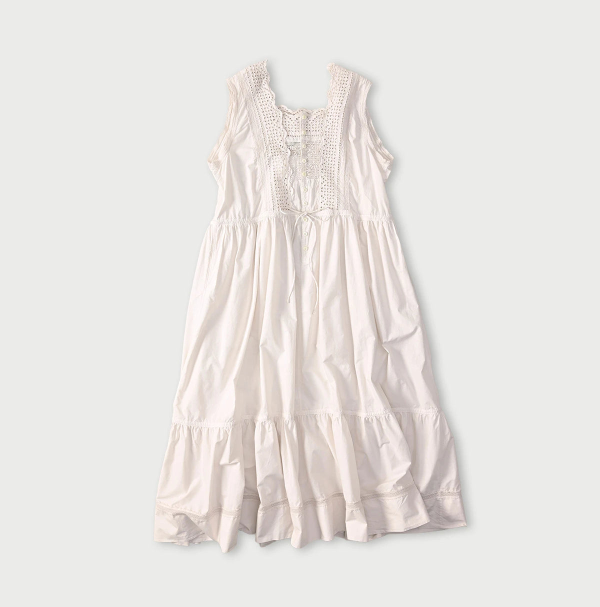 45R Supima Organic Batiste Cutwork Dress