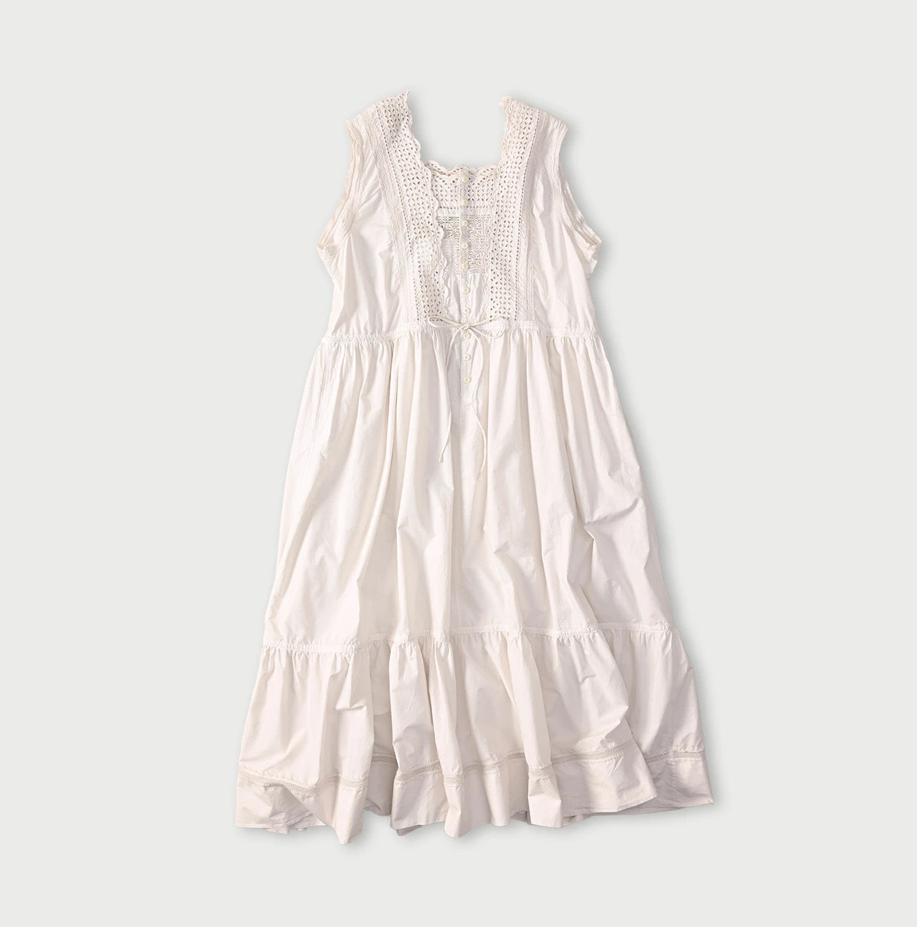 45R Supima Organic Batiste Cutwork Dress - Image 1