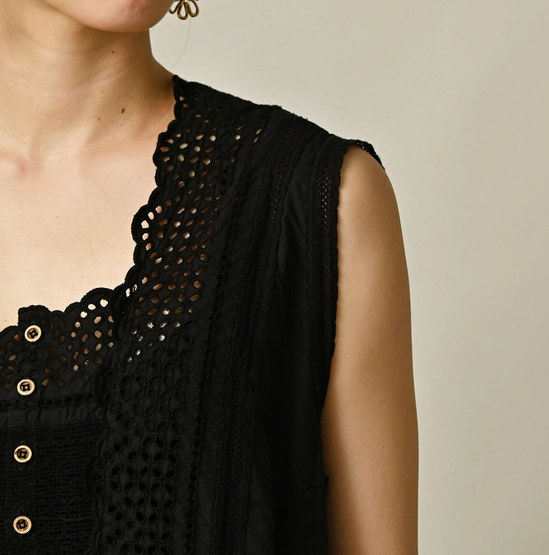 45R Supima Organic Batiste Cutwork Dress - Image 7