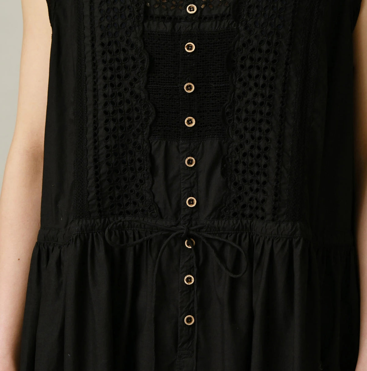 45R Supima Organic Batiste Cutwork Dress