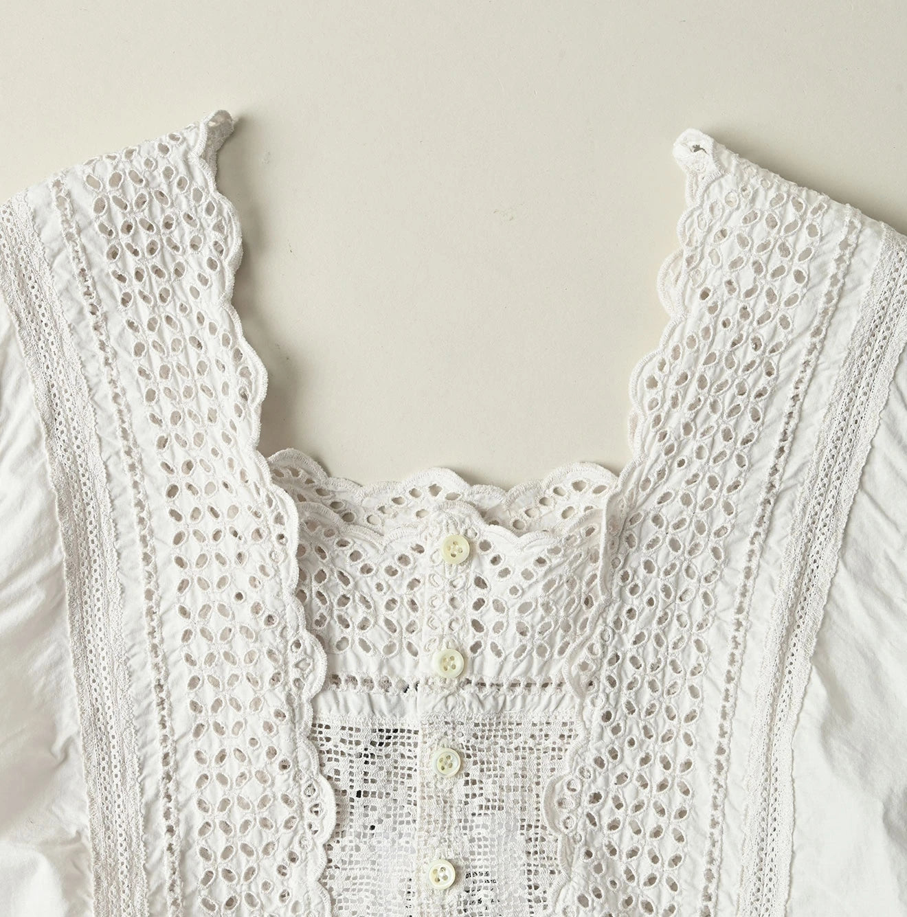 45R Supima Organic Batiste Cutwork Dress - Image 14