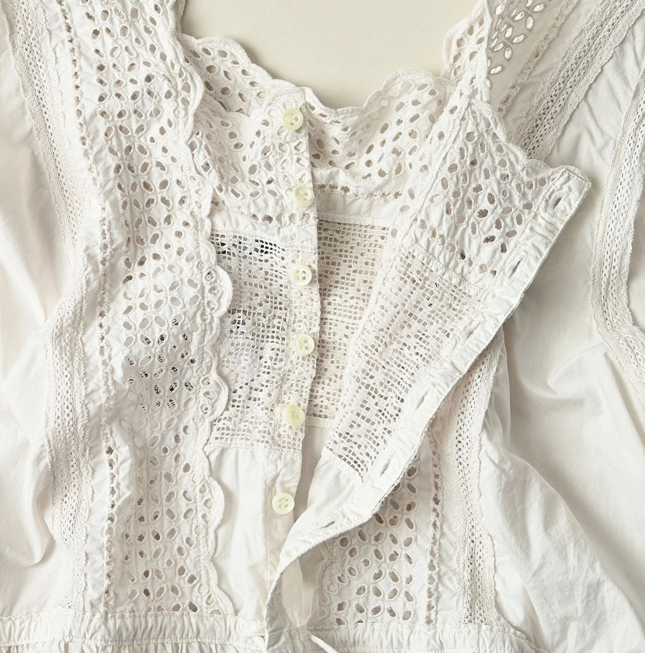 45R Supima Organic Batiste Cutwork Dress - Image 18