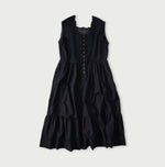 45R Indigo Supima Organic Batiste Cutwork Dress