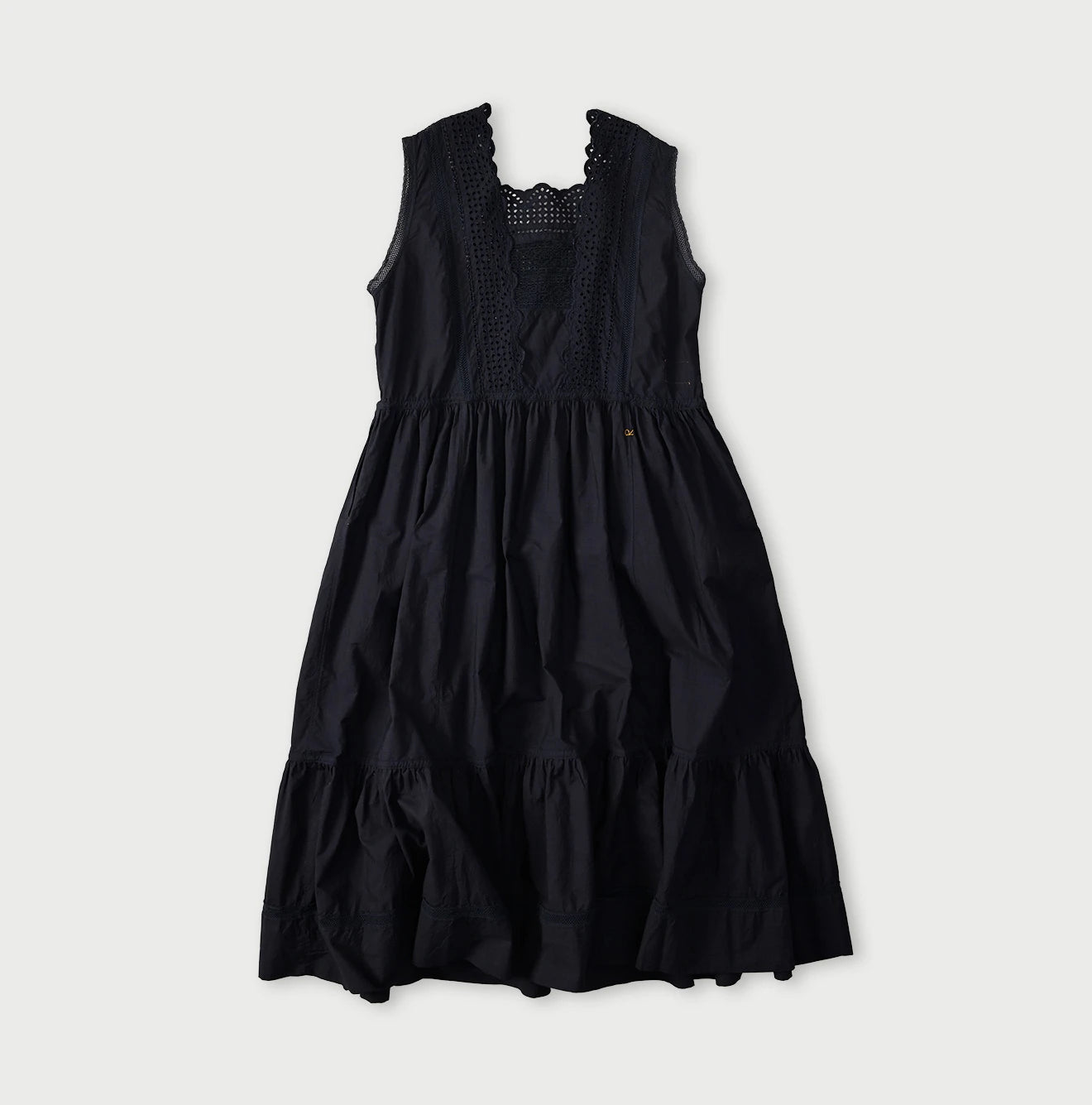 45R Indigo Supima Organic Batiste Cutwork Dress - Image 13