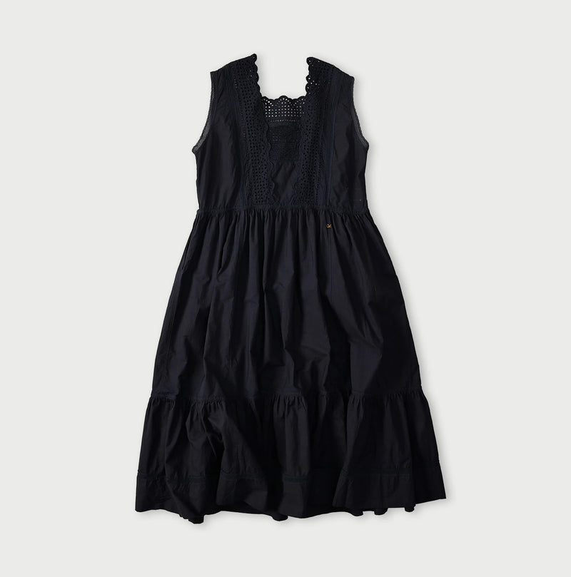 45R Indigo Supima Organic Batiste Cutwork Dress - Image 13