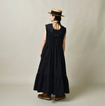 45R Indigo Supima Organic Batiste Cutwork Dress
