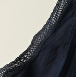 45R Indigo Supima Organic Batiste Cutwork Dress