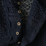 45R Indigo Supima Organic Batiste Cutwork Dress