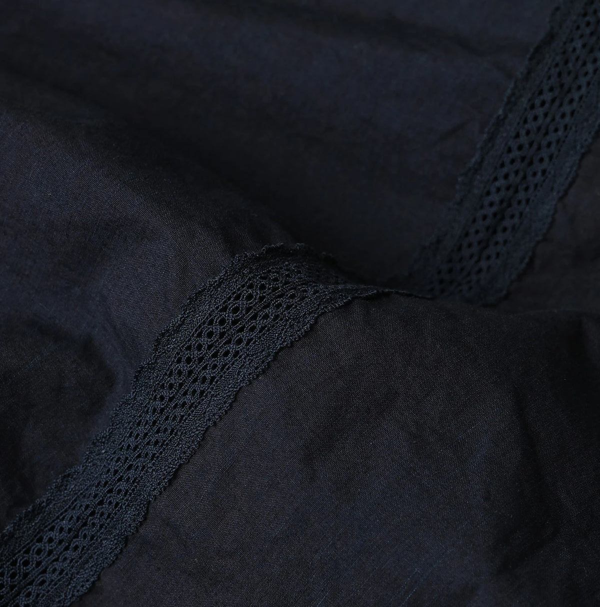 45R Indigo Supima Organic Batiste Cutwork Dress
