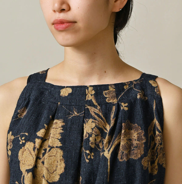 45R Indigo Gima Goza Duck Tuck Dress