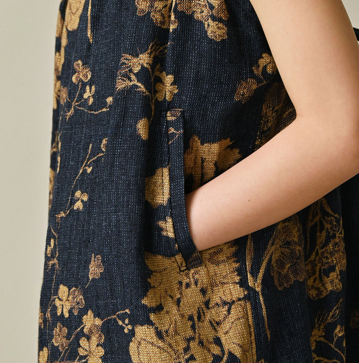 Indigo Gima Goza Duck Tuck Dress