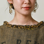 45R Ai Indigo Linen Sack Fringe Dress