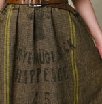 45R Ai Indigo Linen Sack Fringe Dress