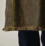 45R Ai Indigo Linen Sack Fringe Dress