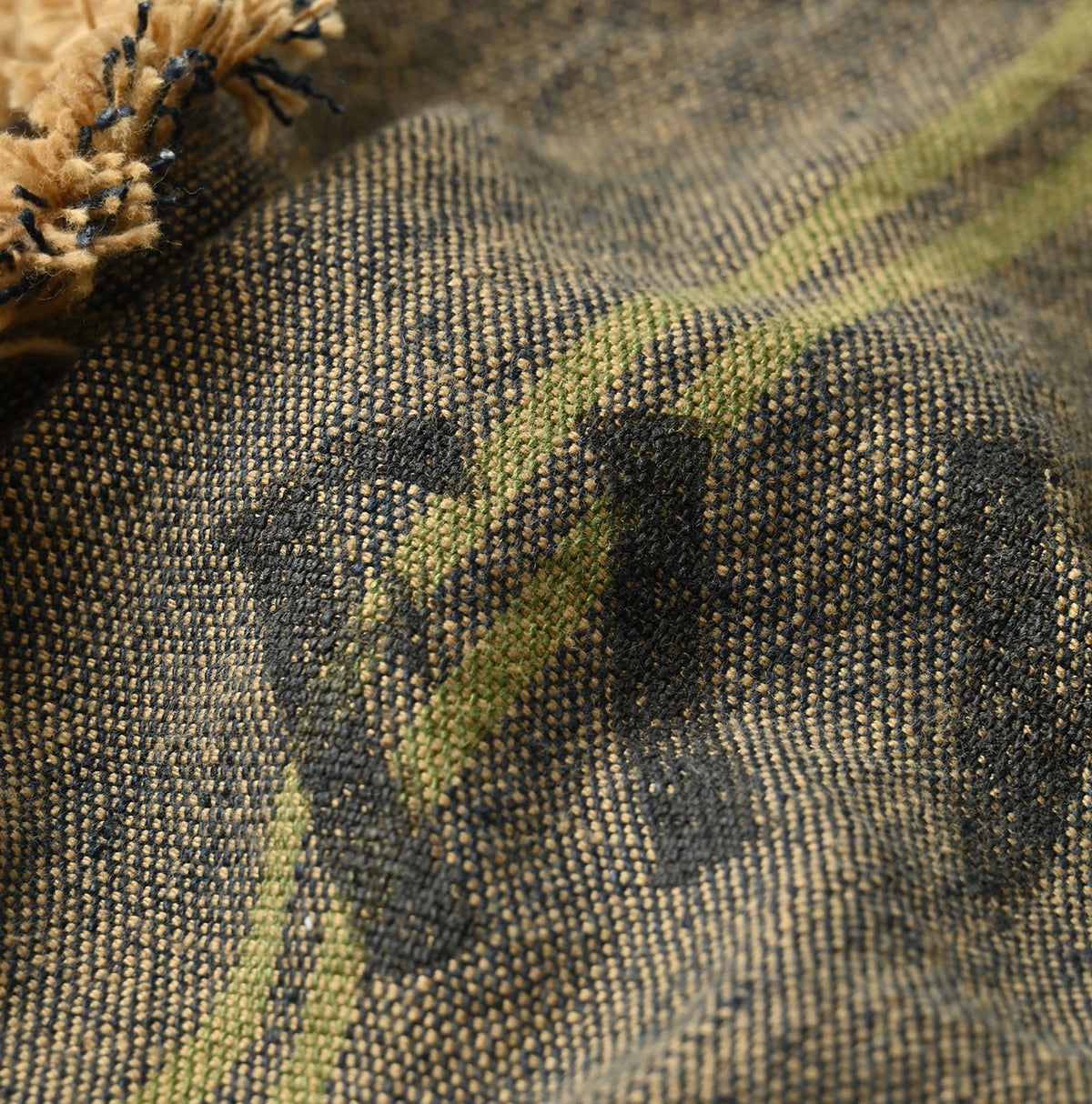 45R Ai Indigo Linen Sack Fringe Dress